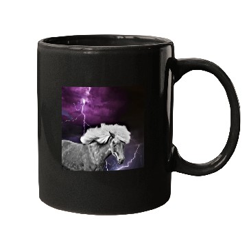 Discover Horse, lightning, night Mugs
