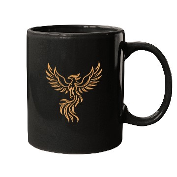 Discover Phoenix Majestic Tribal Art Bird Fire Symbol Mugs