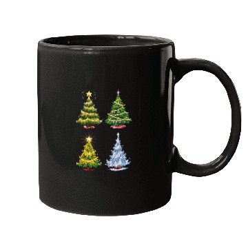 Discover Green Tree Christmas Holiday Winter Mugs