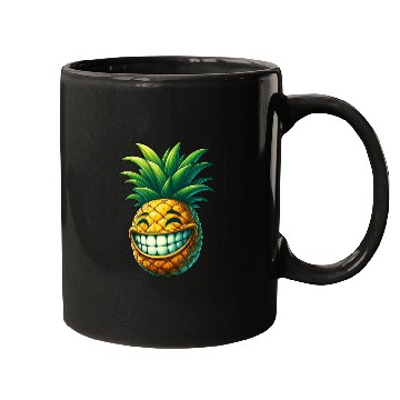 Discover Pineapple fruit summer cartoon smile sweet cool Mugs