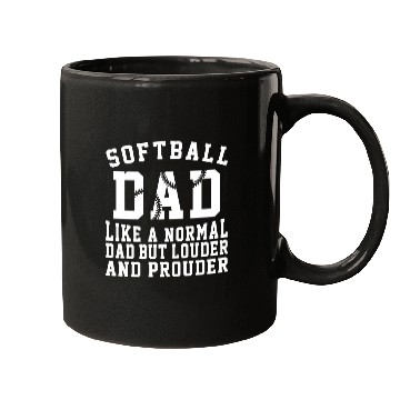 Discover Prouder Softball Dad Funny Daddy Father's Day Mugs