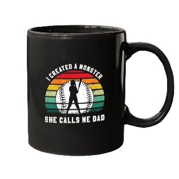 Discover Calls Me Softball Dad Funny Daddy Father's Day Mugs