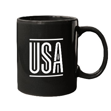Discover USA Typographic Artwork Mugs