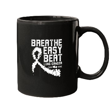 Discover Breathe Easy Beat Lung Cancer Awareness Warriors Mugs