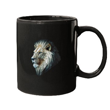 Discover Polygon Animal Print White Mugs
