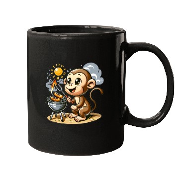 Discover Cute BBQ Monkey Mugs