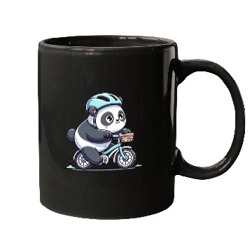 Discover Cute Cyclist Panda Mugs