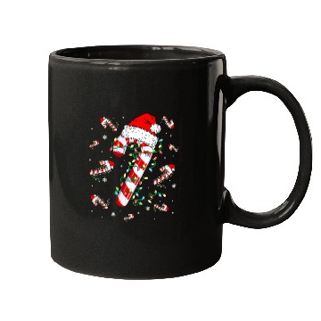 Discover Candy Cane Lights Christmas Mugs