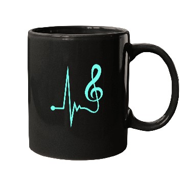 Discover Music Clef Note Violin Treble Sound Pulse ECG Mugs