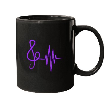 Discover Music Clef Note Violin Treble Sound Pulse ECG Mugs