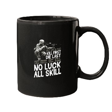 Discover Veteran Design - No Luck All Skill Mugs