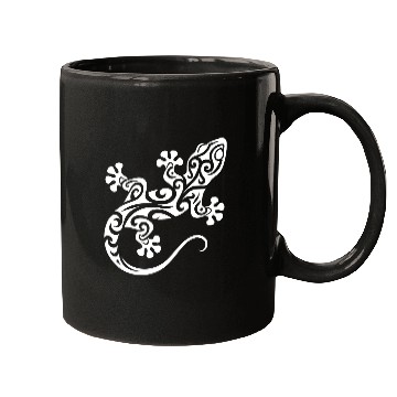 Discover Cute Little Gecko In T Tattoo Style Mugs