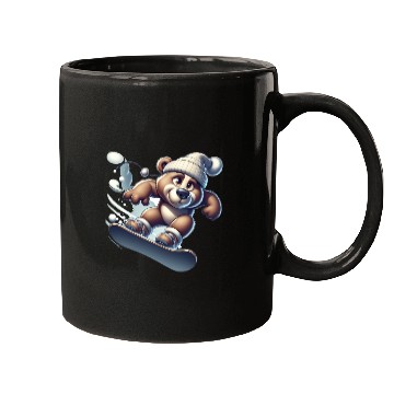 Discover Cute Snowboarder Bear Mugs