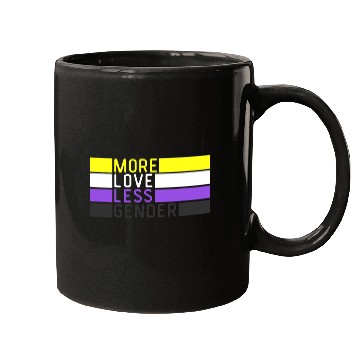 Discover Non Binary Pride NB More Love Less Gender LGBTQ Mugs