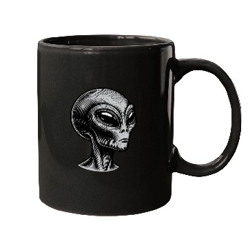 Discover Grey Alien Mugs