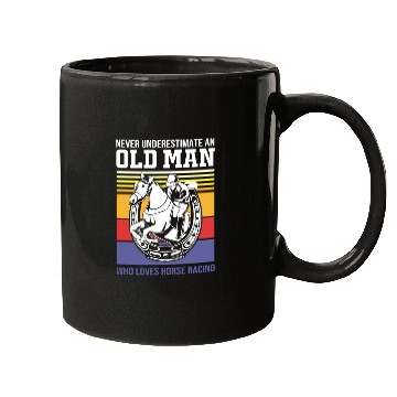 Discover Equestrian Horse An Old Man Who Loves Horse Racing Mugs