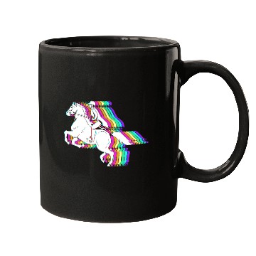 Discover Colorful Horse Equestrian Jockey Horse Racing Mugs