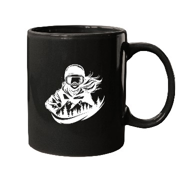 Discover Snowboarding Girl Sketch Mugs
