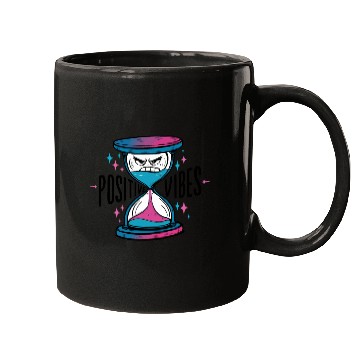 Discover Angry Hourglass with Positive Vibes for Fun Mugs