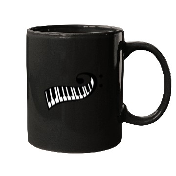 Discover Keyboard Music Bass Note Piano Keys Party Design Mugs
