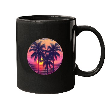 Discover Palm Trees In The Sunset Mugs