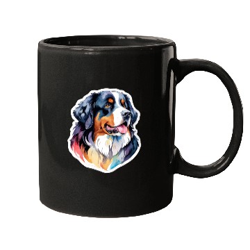 Discover Bernese Mountain Dog Watercolor Mugs