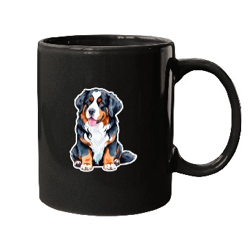 Discover Bernese Mountain Dog Watercolor Mugs