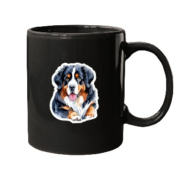 Discover Bernese Mountain Dog Watercolor Mugs