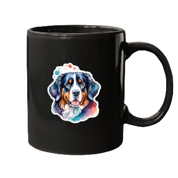 Discover Bernese Mountain Dog Watercolor Mugs