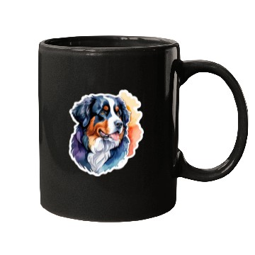 Discover Bernese Mountain Dog Watercolor Mugs