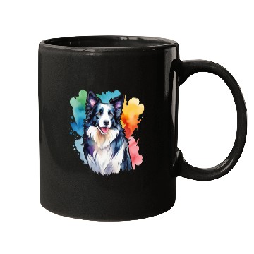 Discover Border Collie Watercolor Mugs