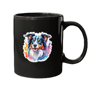 Discover Border Collie Watercolor Mugs