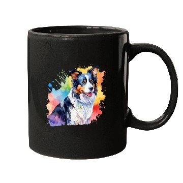 Discover Border Collie Watercolor Mugs