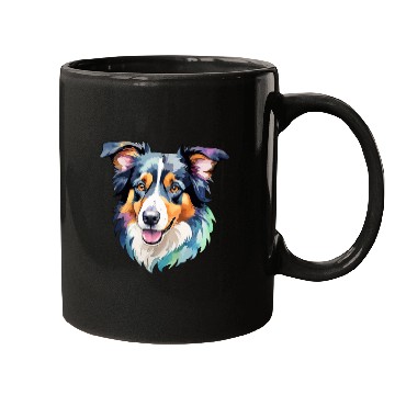 Discover Border Collie Watercolor Mugs