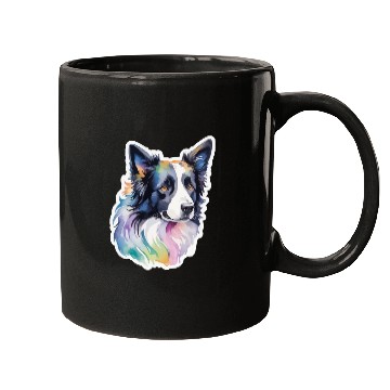 Discover Border Collie Watercolor Mugs