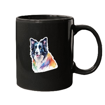 Discover Border Collie Watercolor Mugs