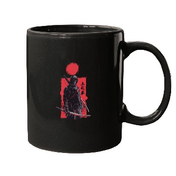 Discover Urban Samurai Warrior in Mysterious Mask Mugs