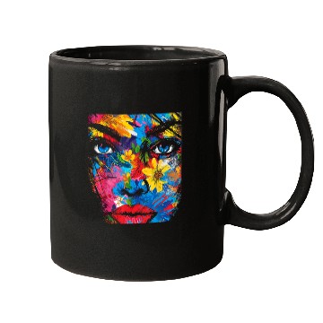 Discover Colorful Abstract Flowers Graphic Artwork Mugs