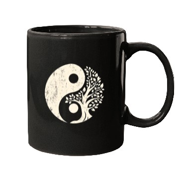 Discover Nature's Balance: Yin Yang Tree of Life Mugs