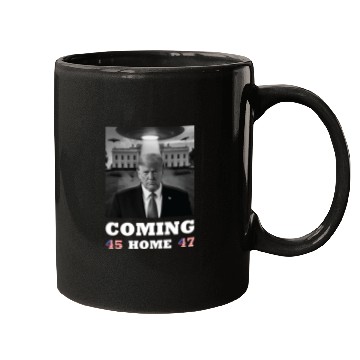 Discover Trump Coming Home with UFOs over the White House Mugs