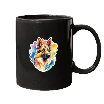 Discover German Shepherd Watercolor Mugs