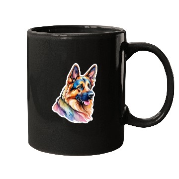 Discover German Shepherd Watercolor Mugs