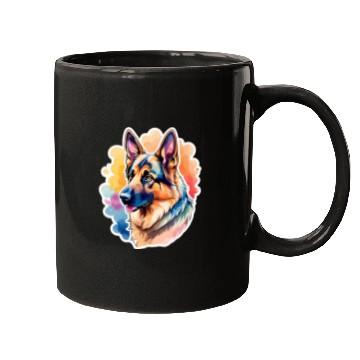 Discover German Shepherd Watercolor Mugs