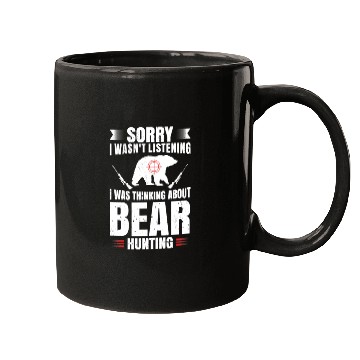 Discover Funny Bear Hunting Lover Fan Hunter Hobby Gun Mugs