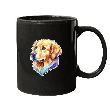 Discover Golden Retriever Watercolor Mugs