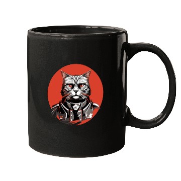 Discover Commanding Military Cat General Mugs