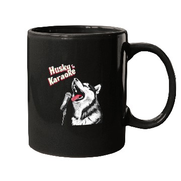 Discover Husky & Karaoke Dog Husky Lover Mugs