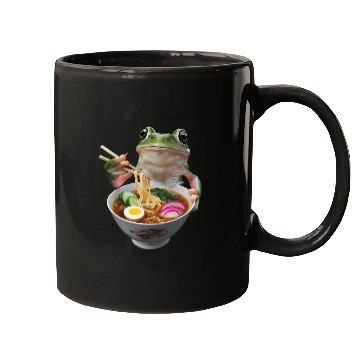 Discover Frog Eating Ramen Realistic Mugs
