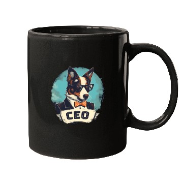 Discover Border Collie Dog With Suit and Tie CEO Mugs