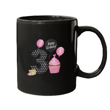 Discover Girl 3rd Birthday Pink Mugs
